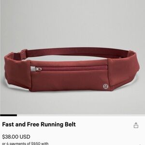 Lululemon Fast and Free Running Belt L/XL